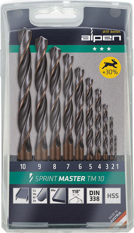 Alpen Sprint Master Tm10 10-Pcs 1 -10 X 1Mm Set freeshipping - Africa Tool Distributors