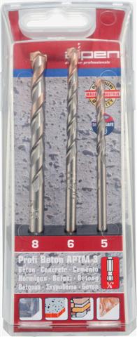 Alpen Profi Beton 3 Piece Set Hex Shank 5 6 8Mm freeshipping - Africa Tool Distributors