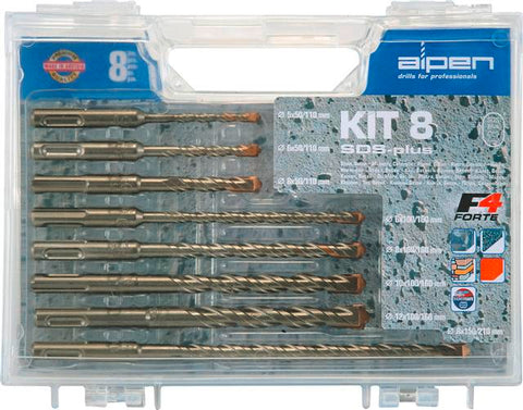Sds Plus Drill Bit Set 8 Piece In Plastic Carry Case freeshipping - Africa Tool Distributors