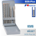 Sds Plus Mixed Set Sds 5 6 8 10Mm X 160-Chisel-Flat 20 X 140-Point 140 freeshipping - Africa Tool Distributors
