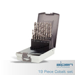 Hss Cobalt Drill Bit Set 19 Piece 1.0-10.0Mm X 0.5Mm In Plastc Case freeshipping - Africa Tool Distributors
