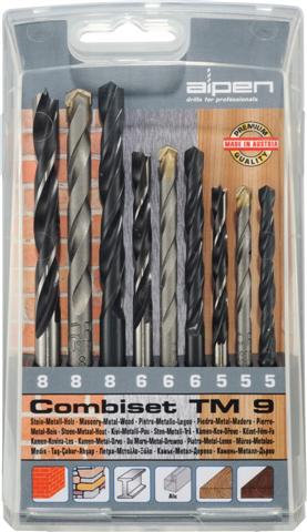 Wood-Steel-Masonry Drill Bit Set  9 Piece 5 6-8 freeshipping - Africa Tool Distributors