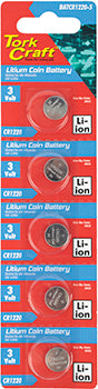 Tork Craft CR1220 3V LITHIUM COIN BATTERY X5 PACK (MOQ 20)