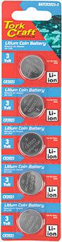Tork Craft CR2025 3V LITHIUM COIN BATTERY X5 PACK (MOQ 20)