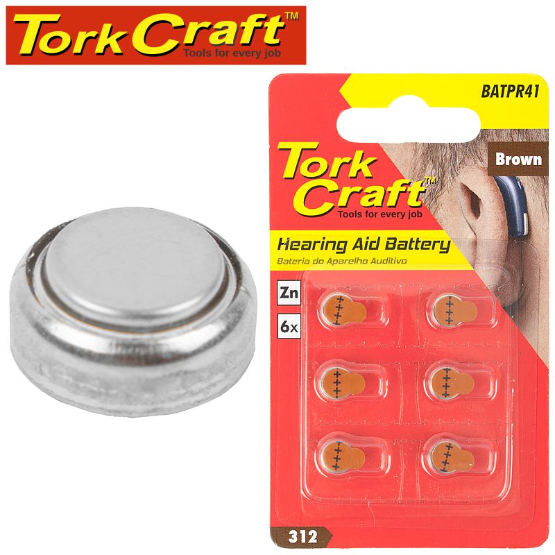 Pr41 Zinc-Air Hearing Aid Battery X6 Pack Brown freeshipping - Africa Tool Distributors