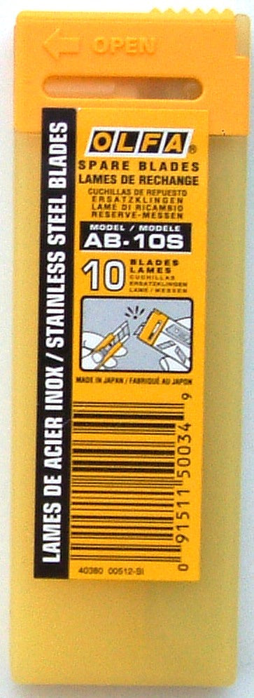 OLFA BLADES STAINLESS STEEL 10/PACK 9MM