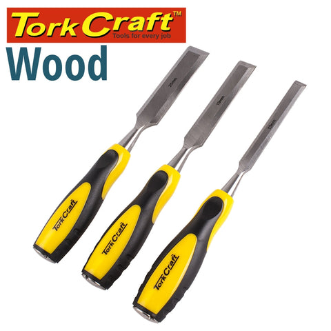 Wood Chisel 140Mm Blade 3Pc 13/19/25 With Pvc Handle freeshipping - Africa Tool Distributors