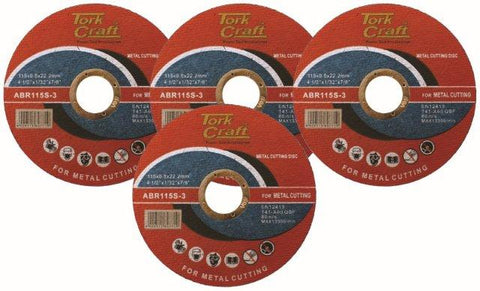 Tork Craft 3+1 FREE CUTTING DISC STEEL AND SS 115 X 0.8 X 22.22MM
