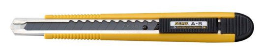 OLFA ONE WAY LOCK CUTTER WITH BLACK BLADE SNAP OFF KNIFE