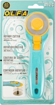 Olfa Rotary Splash Cutter 45MM Blade R/L Handed Light Blue Aqua