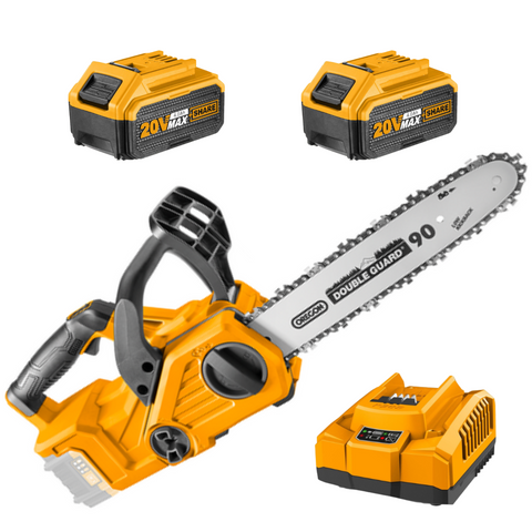 Special - Ingco Cordless Chainsaw 12" (300mm) 20V Kit (Charger + 2x Battery (4AH) Incl.)