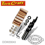 Tork Craft Dowel Kit 6/8/10Mm - 43 Piece freeshipping - Africa Tool Distributors