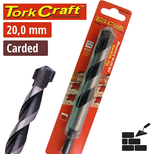 Drill Bit Masonry/Concrete  20Mm 1/Card freeshipping - Africa Tool Distributors