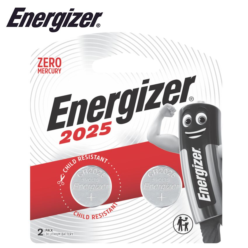 Energizer Cr2025 3V Lithium Coin Battery 2 Pack (Moq12) freeshipping - Africa Tool Distributors