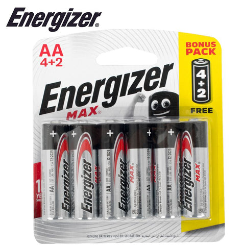 Energizer Max Aa - 6 Pack  4+2 Free freeshipping - Africa Tool Distributors