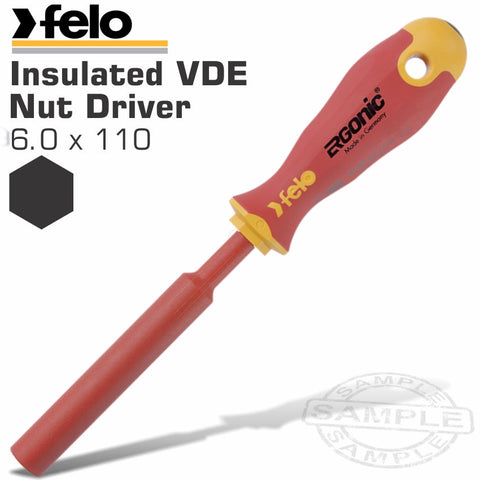 Felo 419 6.0X110 Nut Driver Ergonic Insulated Vde freeshipping - Africa Tool Distributors