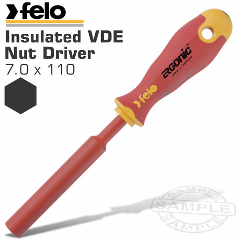 Felo 419 7.0X110 Nut Driver Ergonic Insulated Vde freeshipping - Africa Tool Distributors
