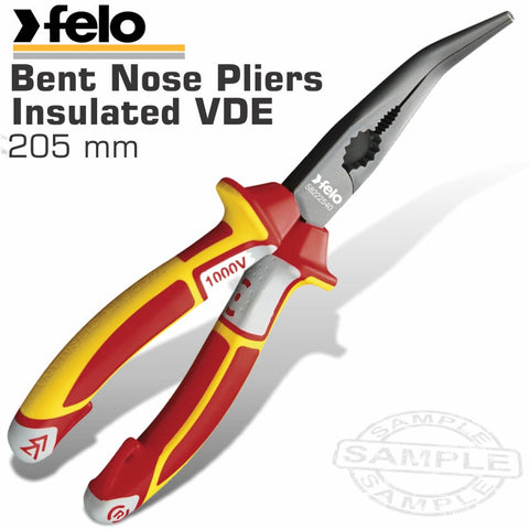 Felo Plier Long Nose Bent 205Mm Insulated Vde freeshipping - Africa Tool Distributors