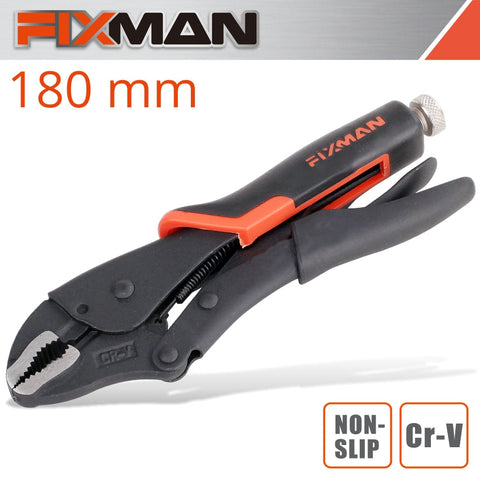 Fixman Curved Jaw Lock Grip Pliers 7'/180Mm freeshipping - Africa Tool Distributors