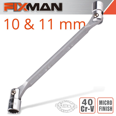 Fixman Hinged Socket Wrench 10X11Mm freeshipping - Africa Tool Distributors