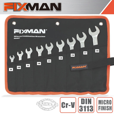 Fixman 9Pcs Combination Spanner Set 8-10-11-12-13-14-15-17-19 freeshipping - Africa Tool Distributors