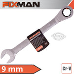 Fixman Combination Ratcheting Wrench 9Mm freeshipping - Africa Tool Distributors