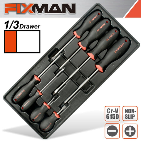 Fixman Tray 8 Piece Slotted And Phillips Screwdrivers freeshipping - Africa Tool Distributors