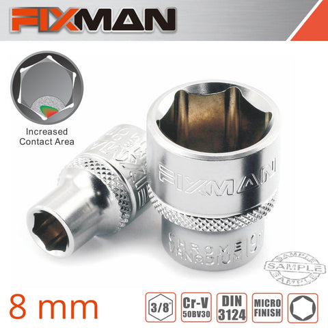 Fixman 3/8' Drive Hex Socket 8Mm freeshipping - Africa Tool Distributors