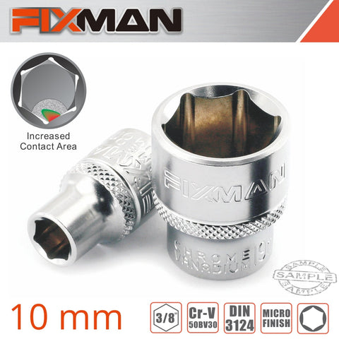 Fixman 3/8' Drive Hex Socket 10Mm freeshipping - Africa Tool Distributors