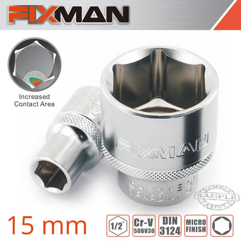 Fixman 1/2' Drive Hex Socket 15Mm X 21.8Mm freeshipping - Africa Tool Distributors