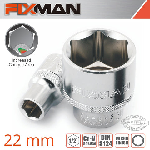 Fixman 1/2' Drive Hex Socket 22Mm X 29.8Mm freeshipping - Africa Tool Distributors