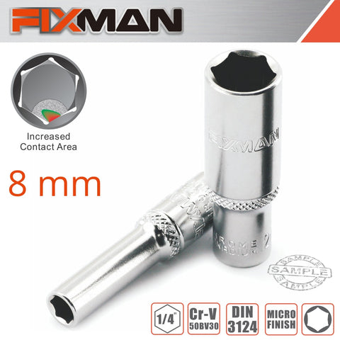 Fixman 1/4' Dr Deep Socket 8Mm freeshipping - Africa Tool Distributors