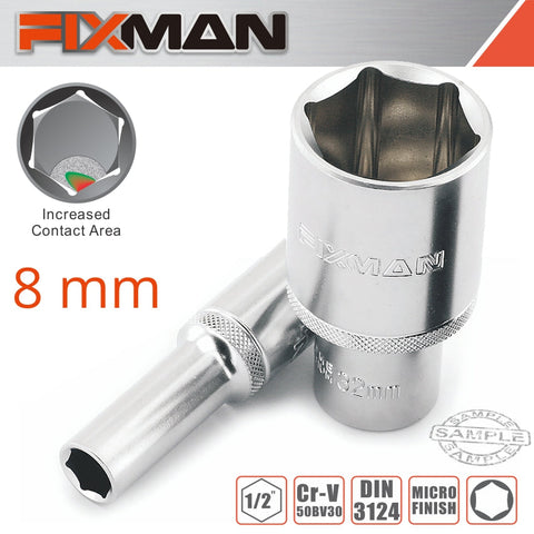 Fixman 1/2' Dr Deep Socket 8Mm freeshipping - Africa Tool Distributors
