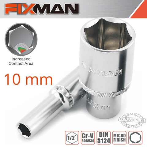 Fixman 1/2' Dr Deep Socket 10Mm freeshipping - Africa Tool Distributors