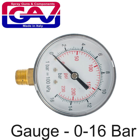 Pressure Gauge 0-16Bar 1/4Lower63Mm Packaged freeshipping - Africa Tool Distributors