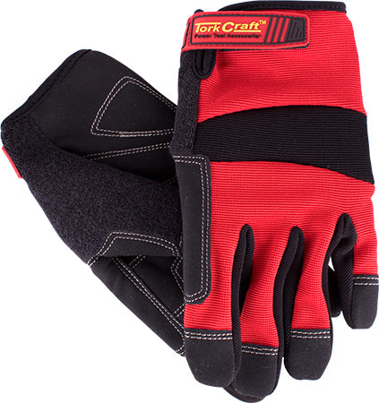 work glove xx-large all purpose red with touch finger