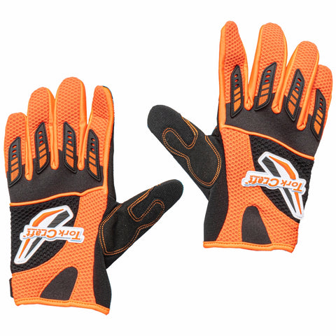 Tork Craft Limited Edit. Racing Glove Orange Small Syn. Leather