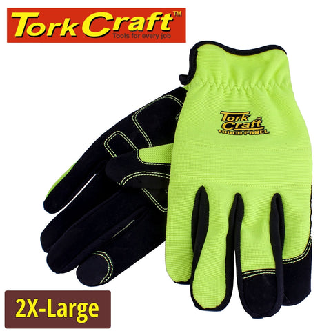 Tork Craft Glove Yellow With Pu Palm Size Xx-Large Multi Purpose freeshipping - Africa Tool Distributors