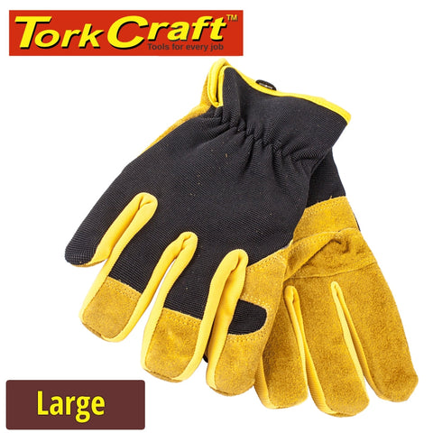 Tork Craft Glove Leather Palm Large freeshipping - Africa Tool Distributors