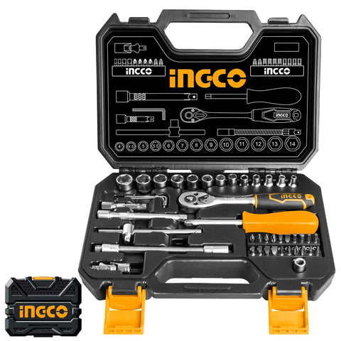 Ingco Socket Set 1/4" Drive 45 Pcs