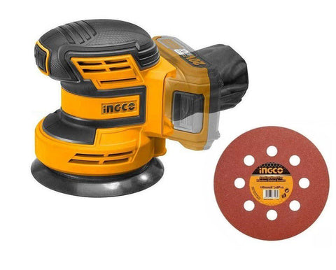 Special - Ingco - Random Orbit Sander With Sandpapers (Cordless) - 20V freeshipping - Africa Tool Distributors