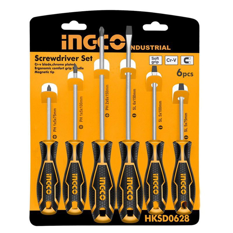 Ingco Crv Screwdriver Set freeshipping - Africa Tool Distributors