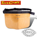 Tork Craft Double Pocket Leather Nail Bag freeshipping - Africa Tool Distributors