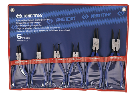 King Tony  Circlip Pliers Set 6 Piece 180Mm And 250Mm freeshipping - Africa Tool Distributors