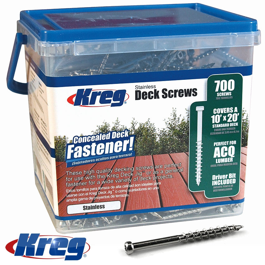 Kreg Stainless Steel Deck Screws 2' #8 Coarse Pan Head 700Ct freeshipping - Africa Tool Distributors