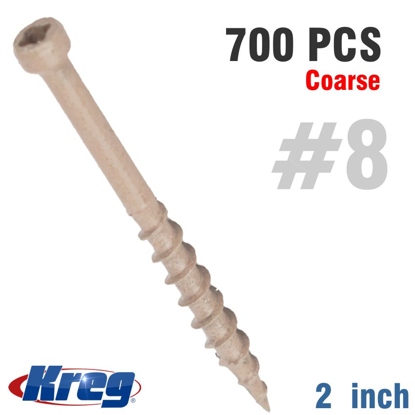 Kreg Protec-Kote Deck Screws 2' #8 Coarse Pan Head 700Ct freeshipping - Africa Tool Distributors