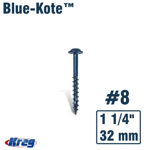 Kreg Blue-Kote Wr Pocket Screws 1 1/4'#8 Coarse Washer Head 100Ct freeshipping - Africa Tool Distributors