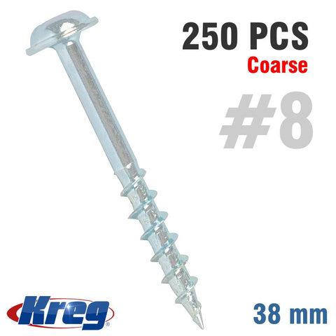 Kreg Pocket Hole Screws 1.5' #8 Coarse Washer Head X250 freeshipping - Africa Tool Distributors