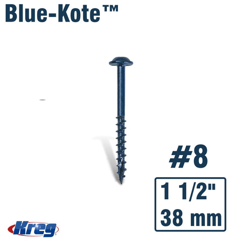 Kreg Blue-Kote Wr Pocket Screws 1 1/2'#8 Coarse Washer Head 100Ct freeshipping - Africa Tool Distributors
