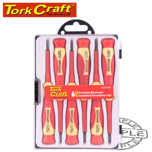 Tork Craft 6Pc Precision Electronic Insulated Screwdriver Set